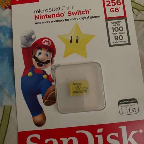 switch Sandisk 256gb 高速microsd card mario特別版