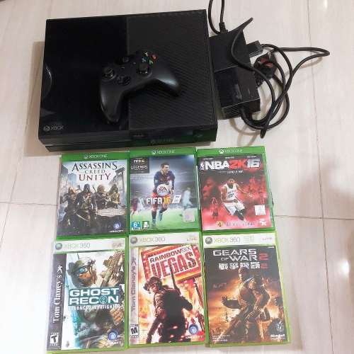 Xbox one 主機 連6遊戲 1手掣 xbox one console with six games 360