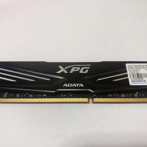 ADATA XPG Gaming DDR3 1600MHz CL9-9-9-24 淨RAM一條
