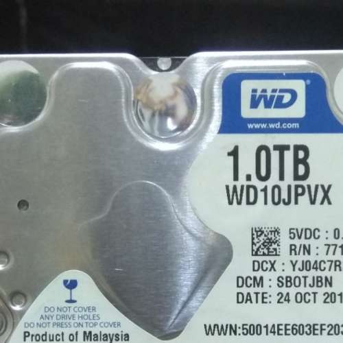Western Digital型號:WD10JPVX-60JC3T0 1.0TB藍色硬碟（Blue Hard Drive） $120 - 二手 ...