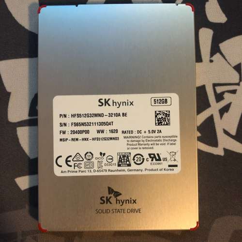 [拆機] SK Hynix Canvas SC300 (512GB) SSD SATA (HFS512G32MND-3210A) - 二手或 ...