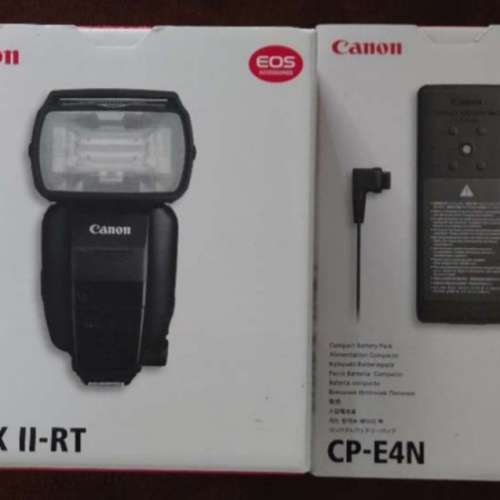 99%新Canon旗艦級閃燈Speedlite 600EX II-RT+小型電池盒 CP-E4N！