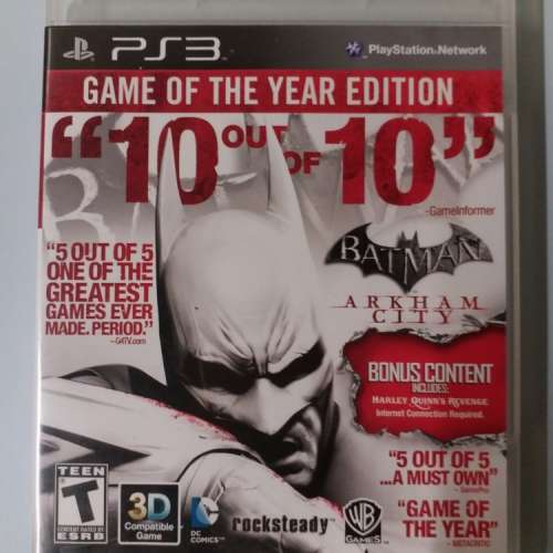 (齊DLC) PS3 蝙蝠俠：阿卡漢城市 Batman: Arkham City - Game of the Year Edition...