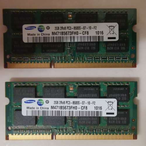 4GB Samsung DDR3 1066 SO-Dimm (2GB x 2)