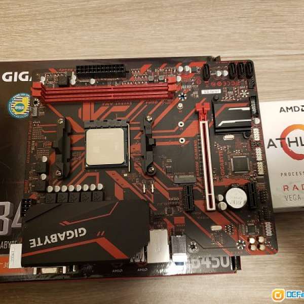 Gigabyte B450M gaming + AMD Athlon 3000G