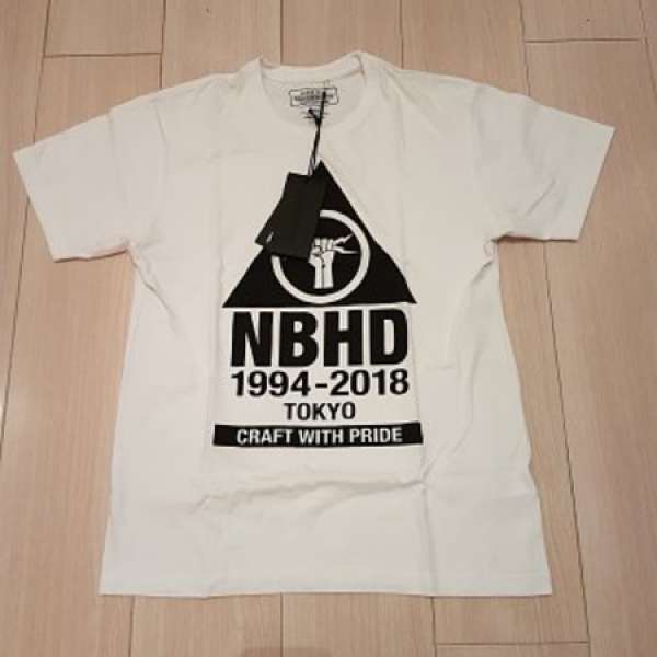 全新 Neighborhood NBHD White Tee (M size)