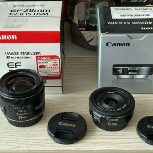 canon ef 28mm f2.8 is / 40mm f2.8 stm