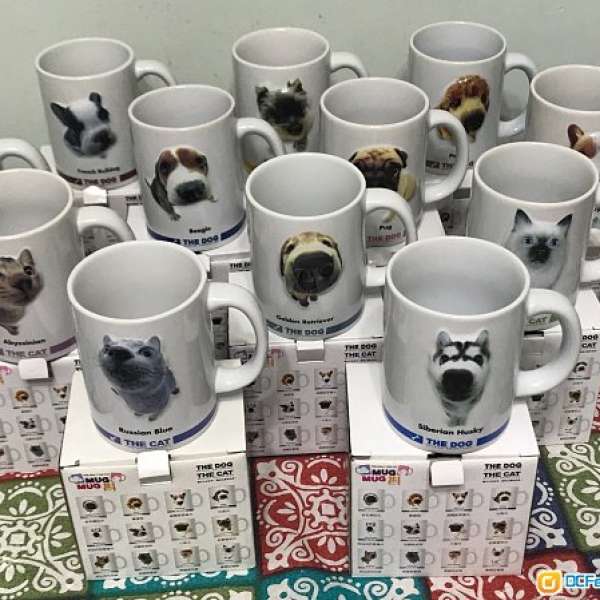 全新 7-11 大頭狗 The Dog and The Cat Mug Mug 斟 陶瓷杯 有盒12隻