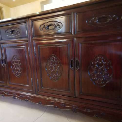 高質超靚花梨特長地櫃