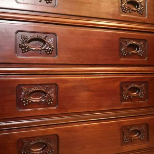 花梨手工雕花五桶櫃