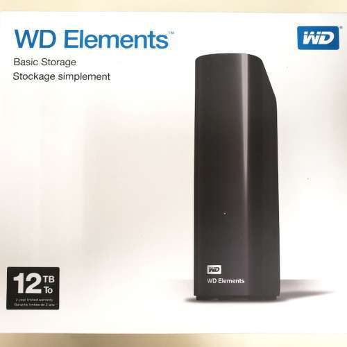 全新 WD elements 12TB USB3.0 外置硬碟