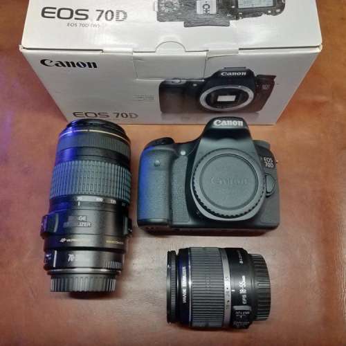 Canon EOS 70D Digital SLR Camera (Body) + 18-55mm +70-300mm