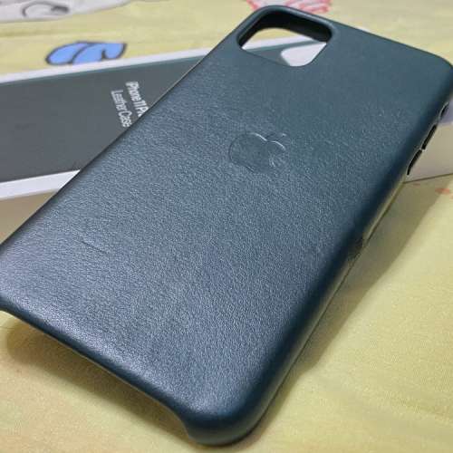 原裝 Apple iPhone 11 Pro Max Leather Case Forest Green 皮革護殼 - 山林綠色