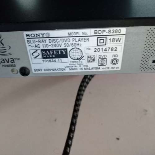 Sony blue ray player BDP S380