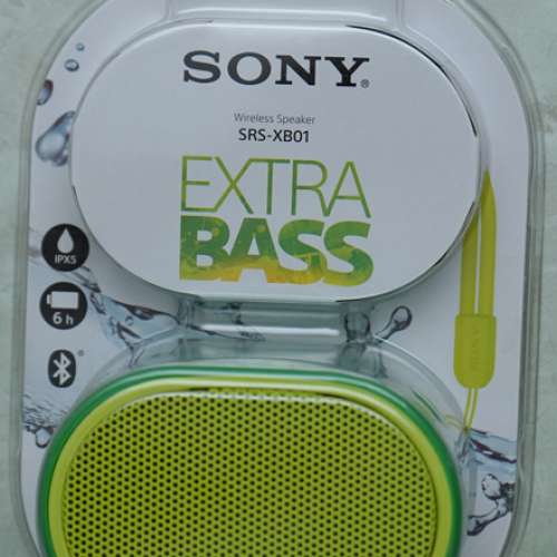 全新綠色Sony SRS-XB01可攜式防水藍牙喇叭