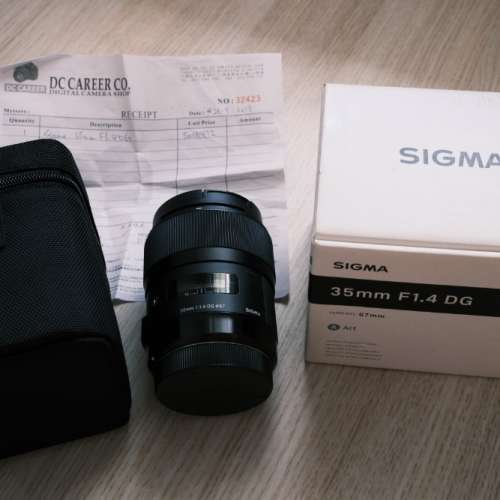 9成新 Sigma 35mm F1.4 DG HSM Art Canon Mount