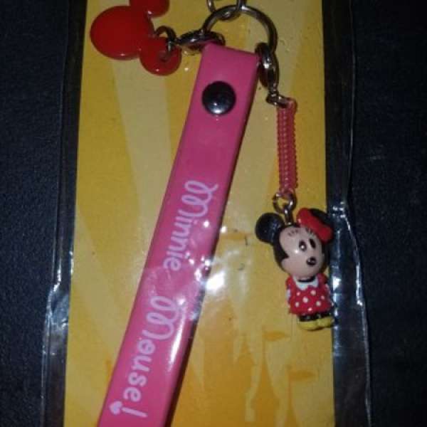 全新2008年香港迪士尼樂園米妮手機繩配件 Year 2008 Disney Minnie Mobile Phone S...