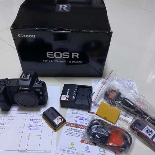 Canon EOS R + BG-E22 原裝電池手柄 + Mount Adapter EF-EOS R