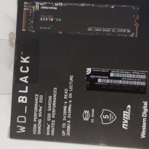 WD black SN750 NVME SSD 1TB 全新有五年RMA保