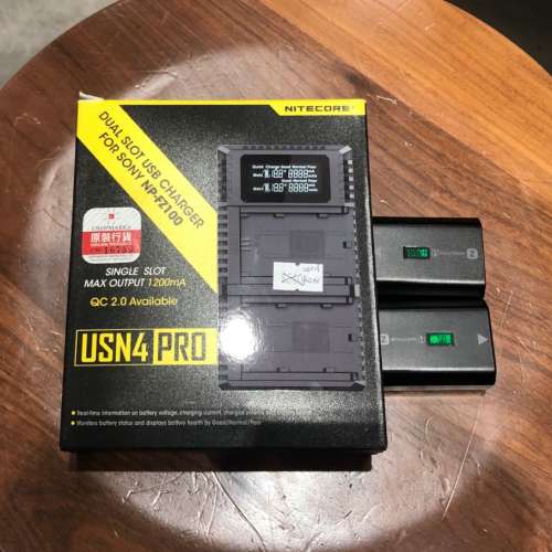 Nitercore usb charger USN4 pro 充電器 Sony a73 a7r3 a9 電池 NP-FZ100