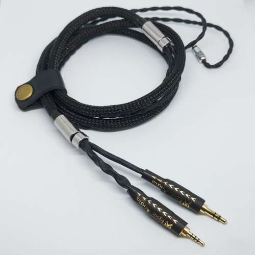 雙頭龍 粗芯鍍銀 屏蔽耳機線 升級線 2.5mm+3.5mm 0.78 cm兩針  關聯漢聲 Venom