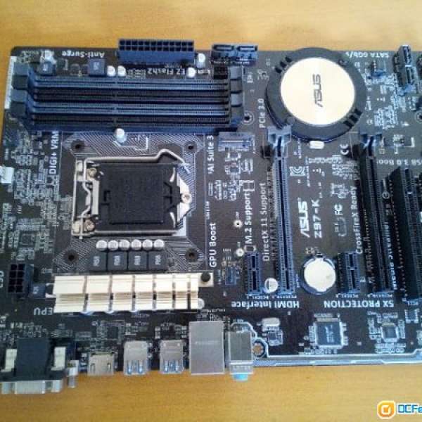 (新淨) Asus Z97-K 連背板 (運作正常  已更新BIOS 2902)