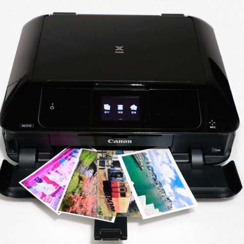 少用新淨可電話印文件有NFC功能6色750 751墨盒高級機canon MG7570 Scan printer-經a...