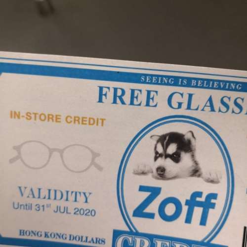 Zoff $480 現金券 眼鏡 glasses