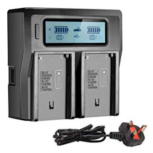 LEIFIRE NP-F970 LCD Dual Rapid Charger for SONY / LED燈 快充 (三腳插頭)