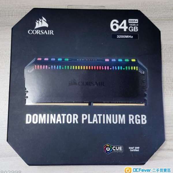 Corsair Dominator Platinum RGB LED 64GB (4 x 16GB) DDR4-3200