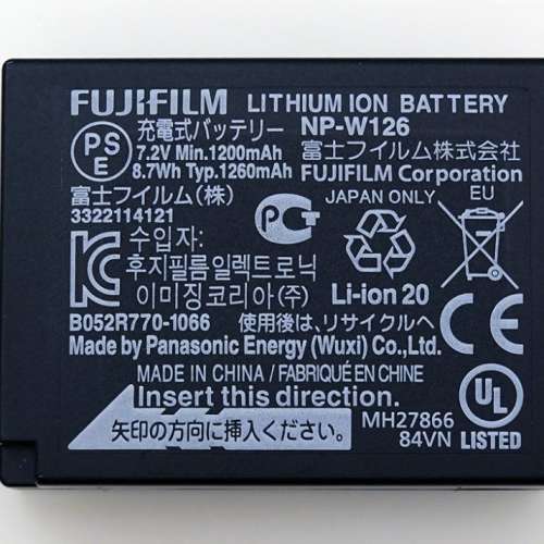 全新原廠 Fujifilm NP-W126 相機電池