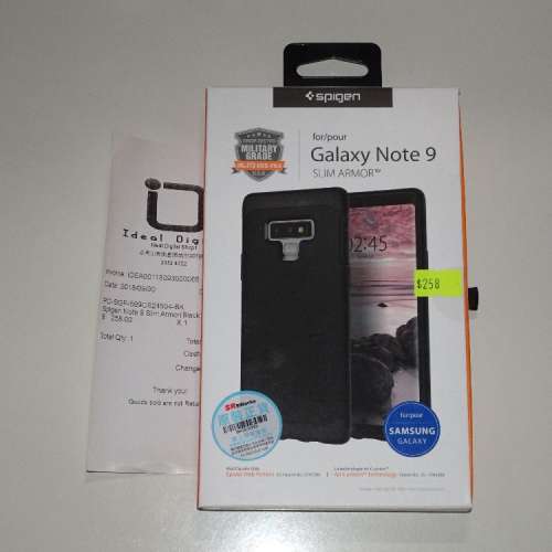 全新 Spigen SGP 黑色 Samsung Galaxy Note9 Slim Armor case 機套 Note 9