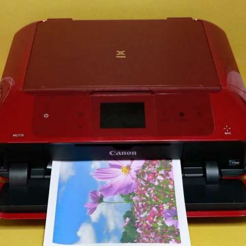 已入滿一套6色770 771墨盒無盒新淨高級Canon MG7770 Scan printer(可無線打印iOS及...