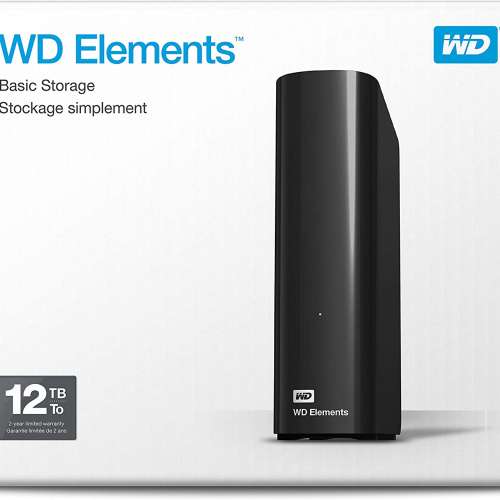 WD 12TB Elements Desktop Hard Drive, USB 3.0