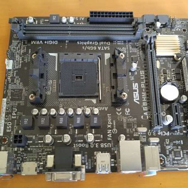 (新淨) ASUS A68HM-PLUS + A6 5400K連全新風扇 (運作正常 已更新Bios)