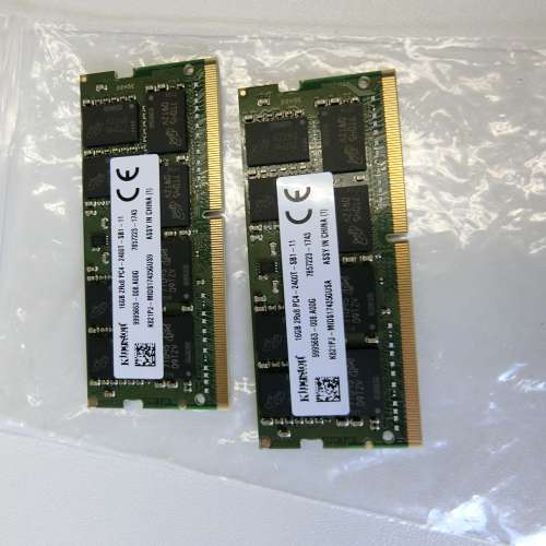 公司搬遷 - Kingston 16GB DDR4 SODIMM RAM x2 (Total: 32GB)