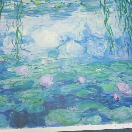 Ikea 200x140cm Water Lilies Picture & Aluminium Frame 宜家莫奈睡蓮畫 78-3/4 x...