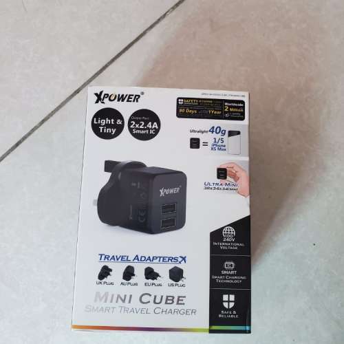 XPower Mini Cube 2-port智能旅行充電器 100%全新未拆盒