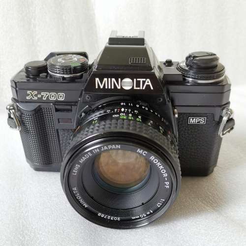 Minolta X700 菲林相機 連原廠50mm f/1.7 MC ROKKOR-PF 標準鏡頭。