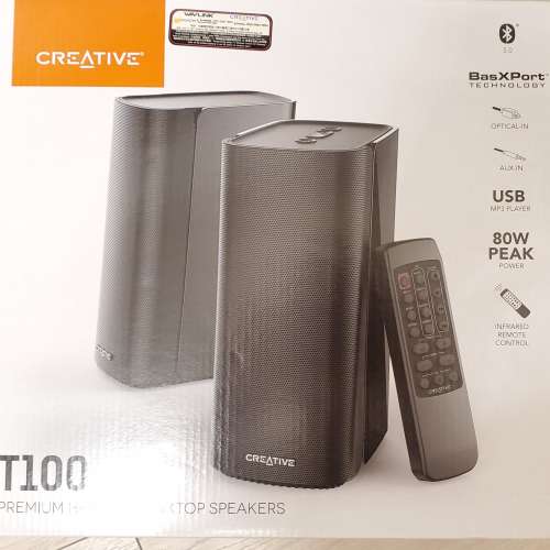 Creative T100 Compact Hi-Fi 2.0 無線藍牙音箱 香港行貨