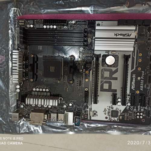 二手 ASROCK AB350 PRO4 B350 DDR4 TYPE-C AM4 ATX MB