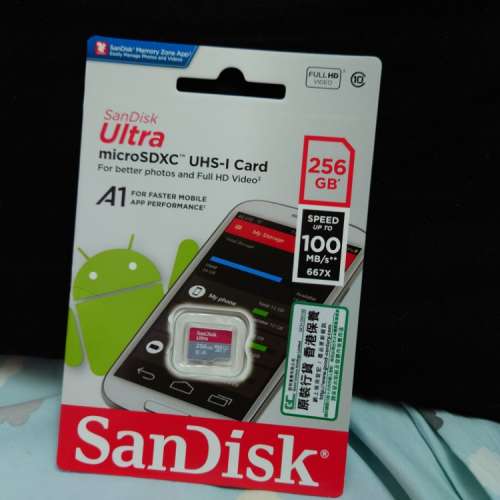全新SanDisk 256 GB Micro SD Card 100MBs 快速記憶卡