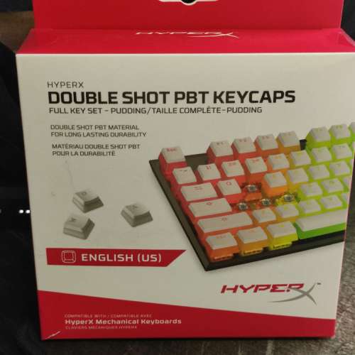 HyperX Double Shot PBT 104 白布丁 Keycaps