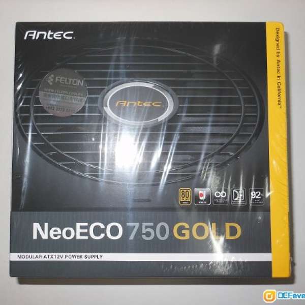 100%全新 Antec NeoECO 750W GOLD 750 Watt 80 Plus(金)半模組電源火牛Power Supply.