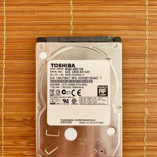 2.5” Toshiba 1T HDD