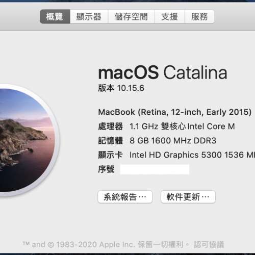 Apple MacBook 12" Early 2015 - 8G ram/256G SSD Retina Grey (冇火牛)