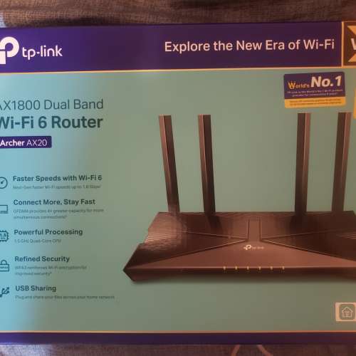 TP-Link AX20 AX1800 Wi-Fi 6 路由器 Ver 1.2 router