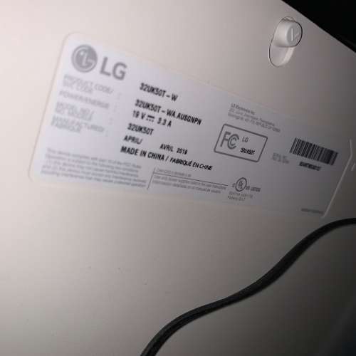LG 31.5 32吋 超闊 4K UHD Mon 超高清 電腦 顯示器 顯示屏 Monitor 32UK50