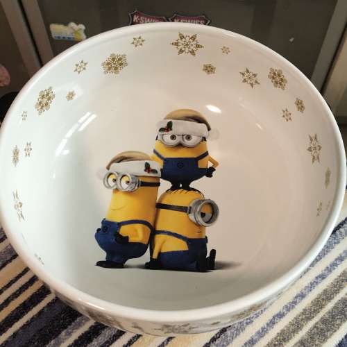 christmas minion ceramic bowl 聖誕 迷你兵團 陶瓷 湯碗
