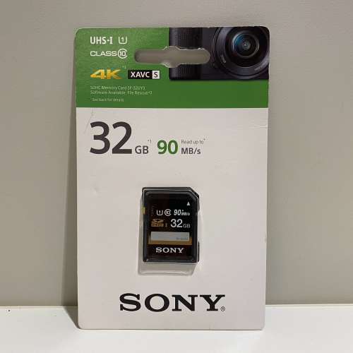 Sony SF-32UY3 32GB SD card XAVCS 4K Class 10 RX100 A5100 A6400 A6600 A7 A9 適...